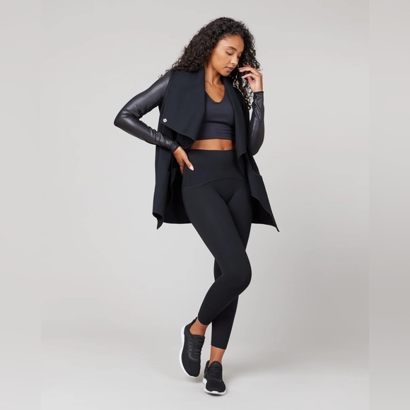 💕 SPANX Drape Front Jacket - Very Black 50176 - Picture 5 of 6